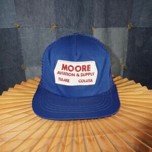 OSFA - Vintage Moore aviation california 1990s trucker hat